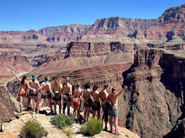 Girls Posing Topless In Front Of Beautiful Landscapes