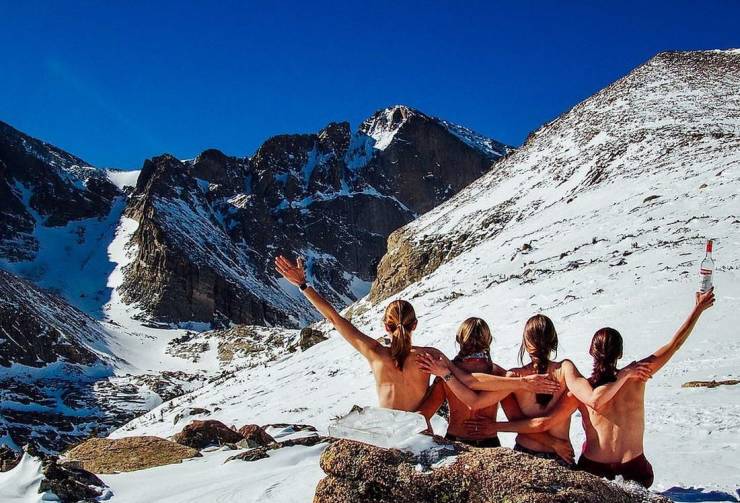 Girls Posing Topless In Front Of Beautiful Landscapes
