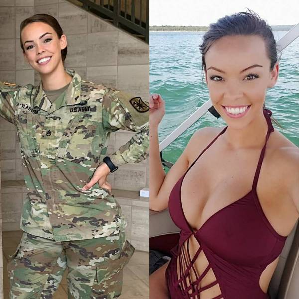 Beauties With And Without Their Uniform