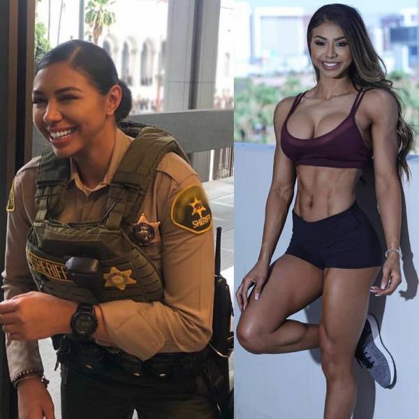 Beauties With And Without Their Uniform