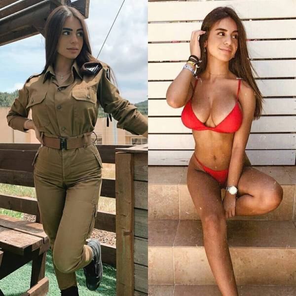 Beauties With And Without Their Uniform