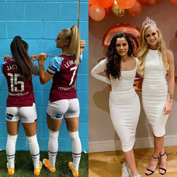 Beauties With And Without Their Uniform