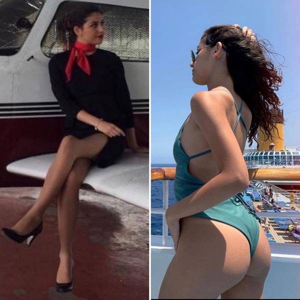 Hot Flight Attendants With And Without Their Uniforms