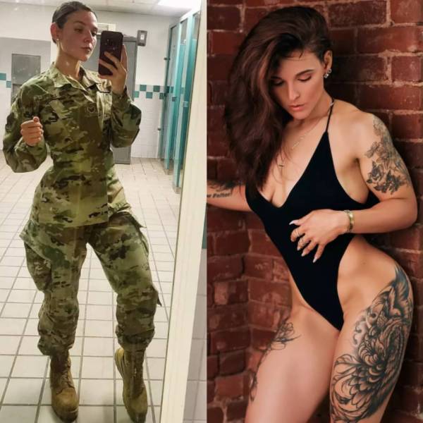 Fit Girls With And Without Their Uniforms