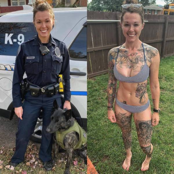Fit Girls With And Without Their Uniforms