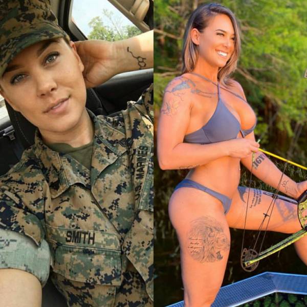 Fit Girls With And Without Their Uniforms