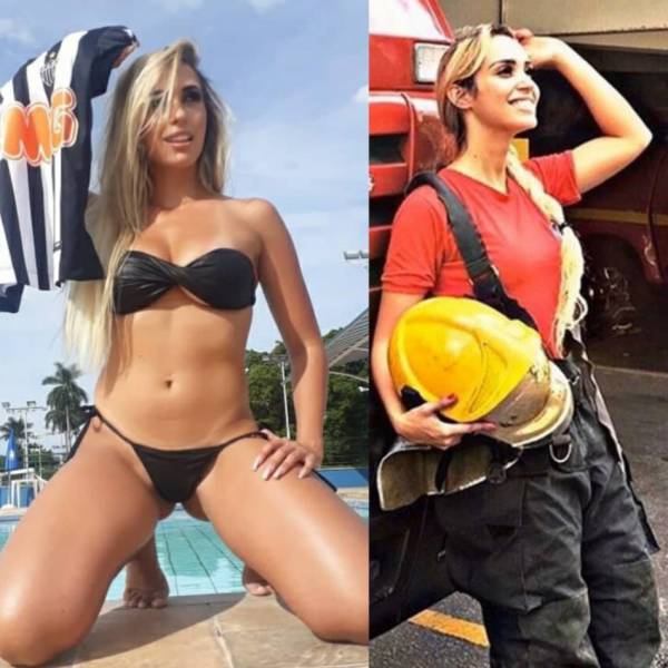 Fit Girls With And Without Their Uniforms