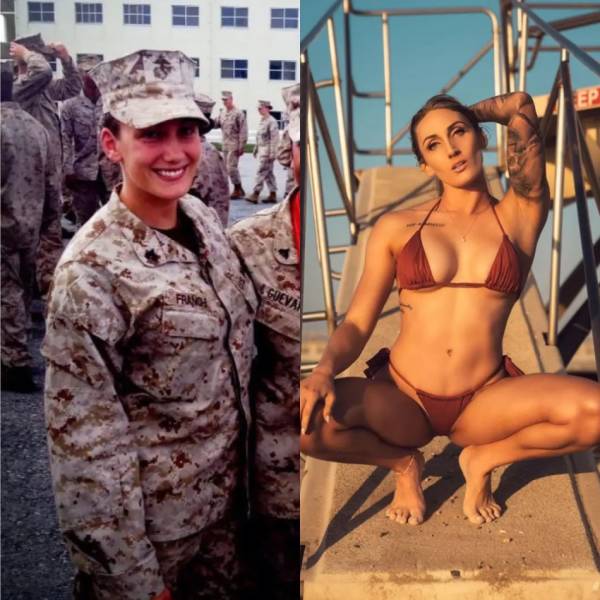 Fit Girls With And Without Their Uniforms