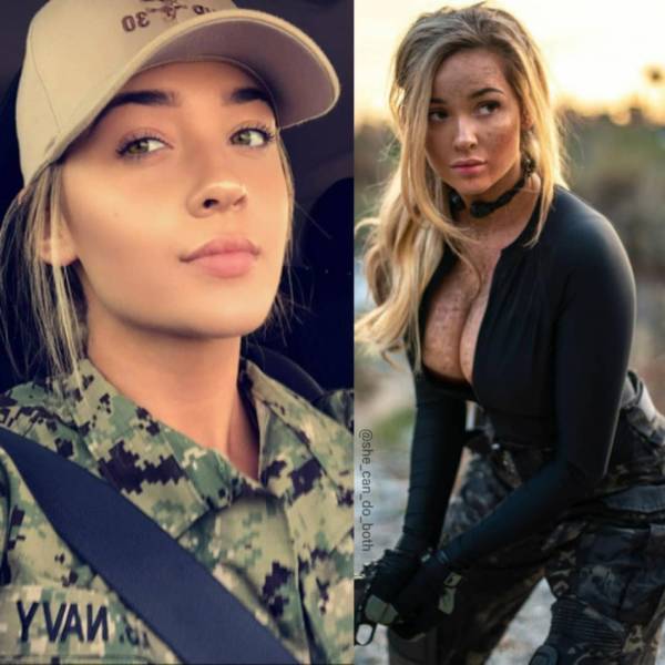 Fit Girls With And Without Their Uniforms