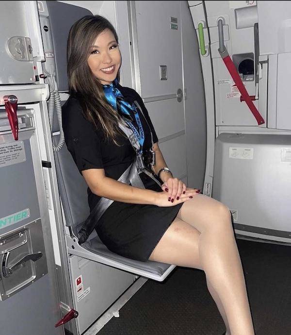 Sexy Flight Attendants With And Without Their Uniforms