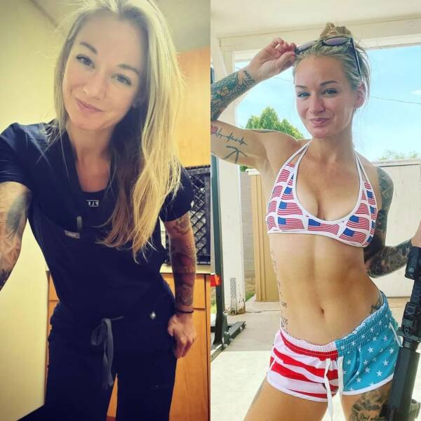 Hot Girls With And Without Their Uniforms