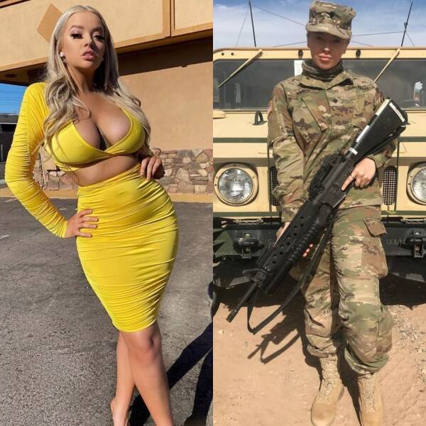 Hot Girls With And Without Their Uniforms
