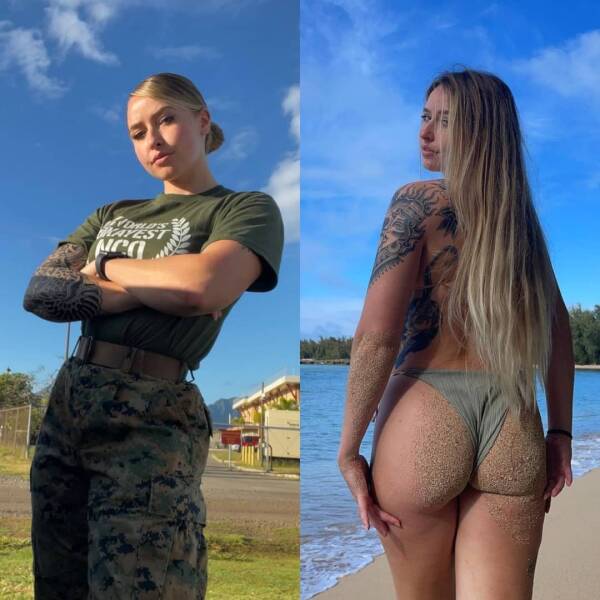 Hot Girls With And Without Their Uniforms