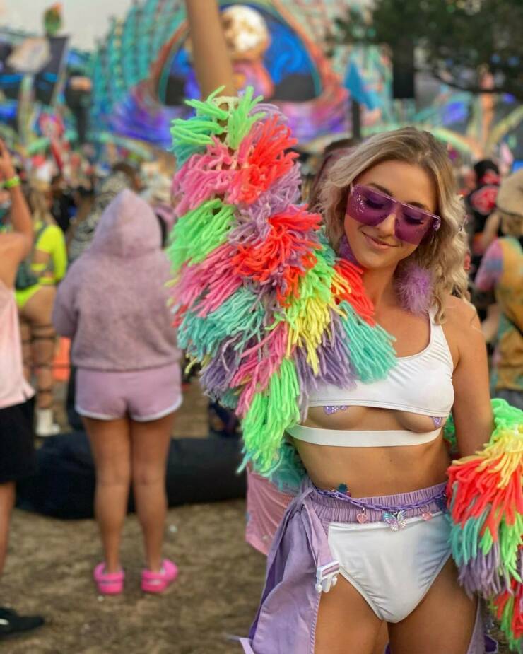 Music Festival Girls Having Fun!