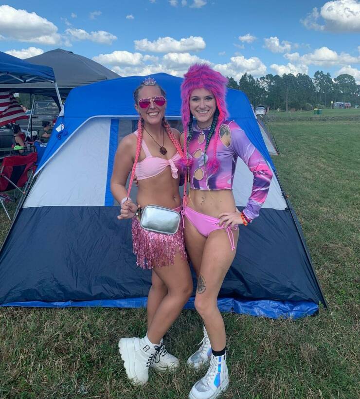 Music Festival Girls Having Fun!