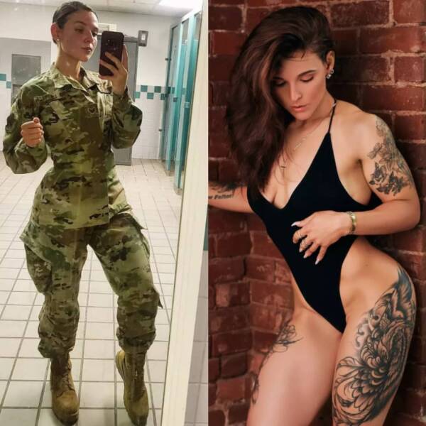 Sexy Girls With And Without Their Uniforms