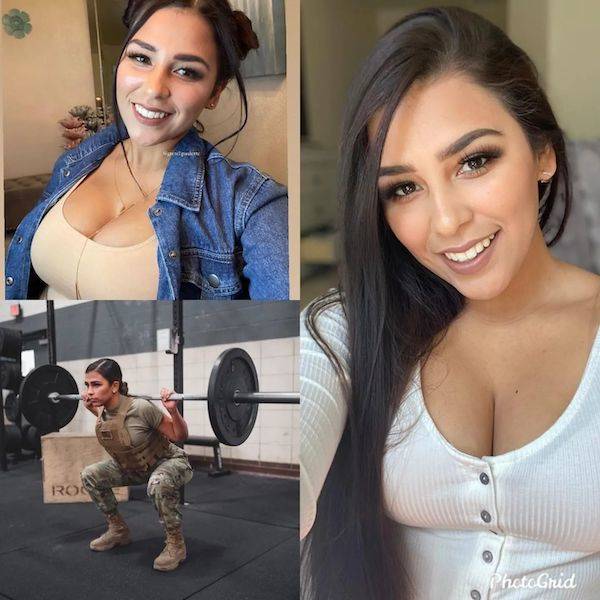 Military Girls With And Without Their Uniforms