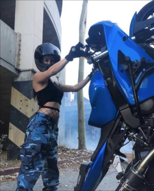 Adrenaline-Fueled Sexy Stunt Rider