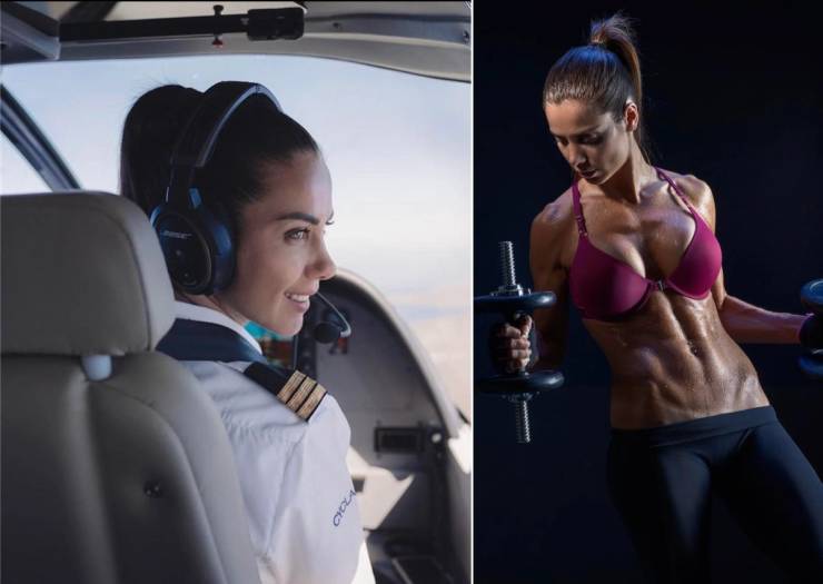 Hot Flight Attendants With And Without Their Uniforms