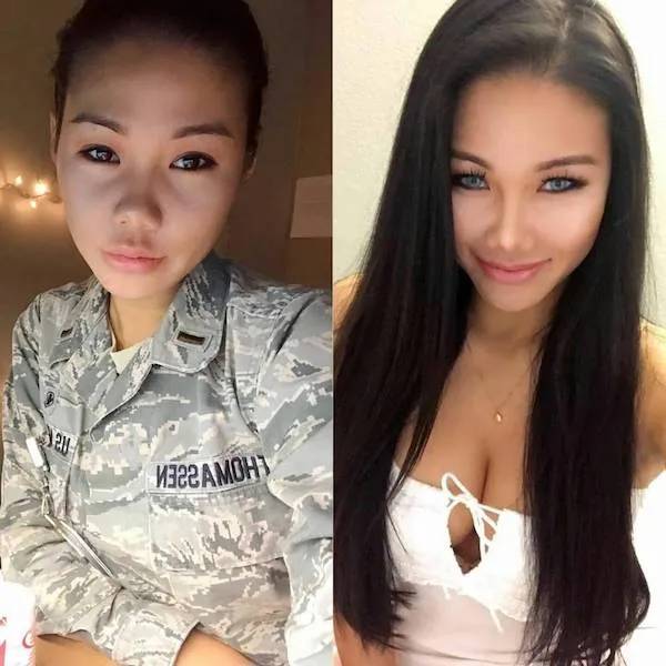Sexy Girls Taking Off Their Uniforms