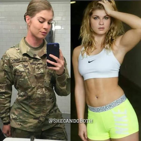 Sexy Girls Taking Off Their Uniforms