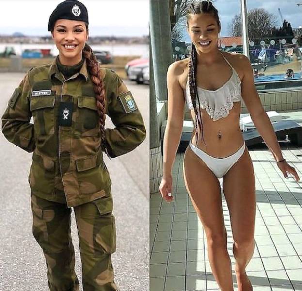 Sexy Girls Taking Off Their Uniforms