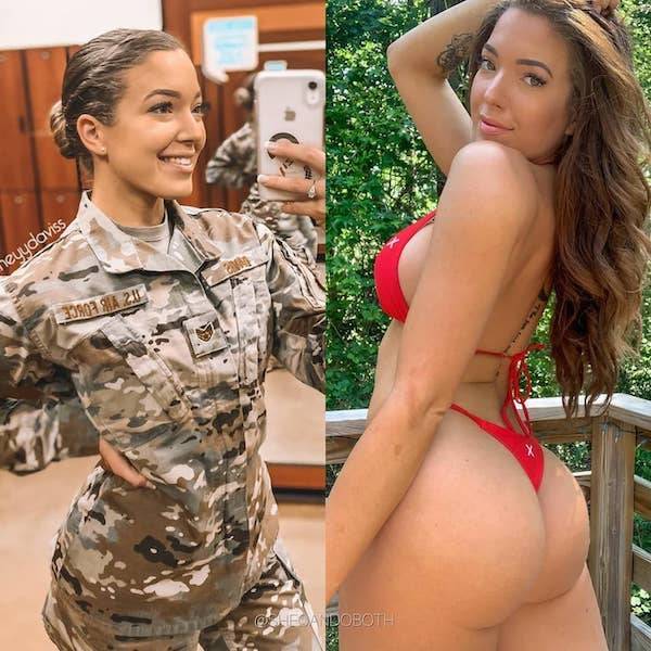 Sexy Girls Taking Off Their Uniforms