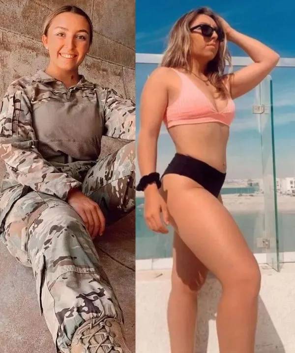 Sexy Girls Taking Off Their Uniforms