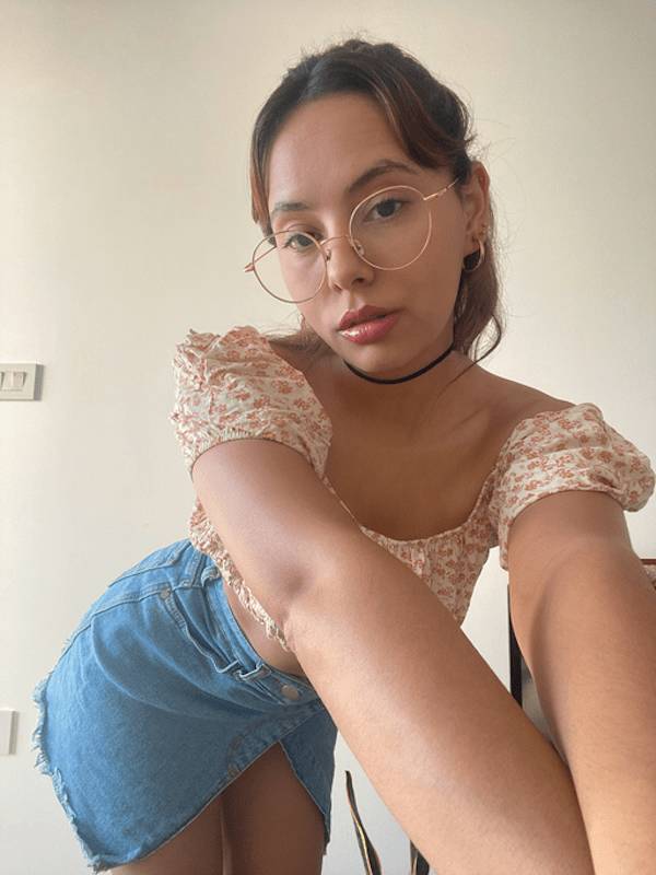 Pretty Eyes Behind Cute Glasses