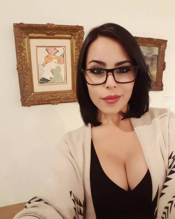 Pretty Eyes Behind Cute Glasses