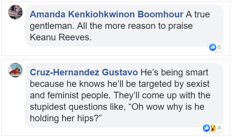 Keanu Reeves And His Hover Hands