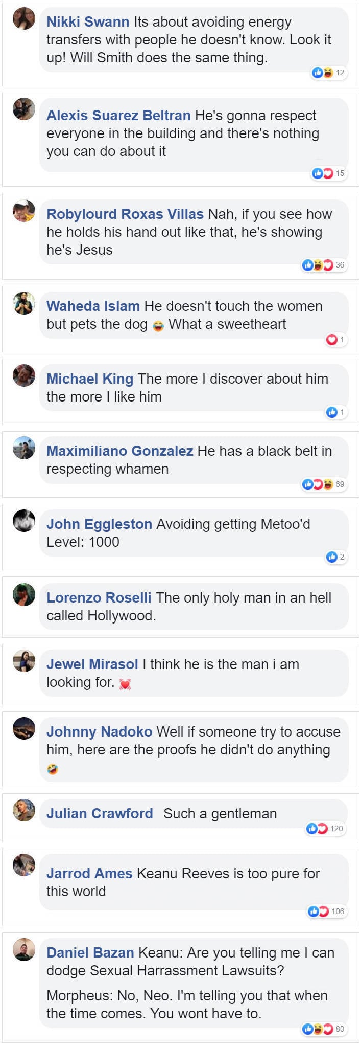 Keanu Reeves And His Hover Hands