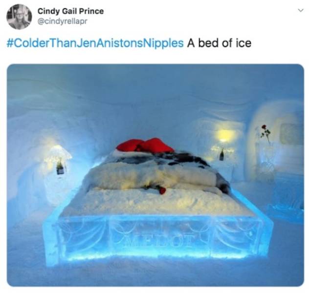 What’s Colder Than Jennifer Aniston’s Nipples?