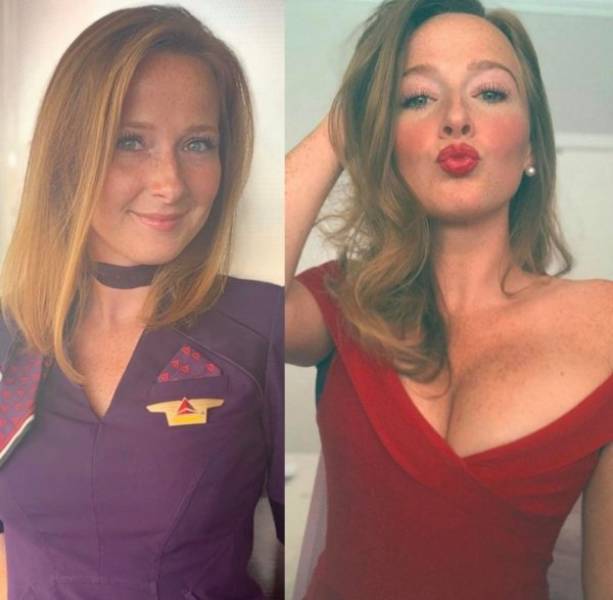 Fly Away With These Hot Flight Attendants