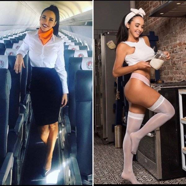 Fly Away With These Hot Flight Attendants
