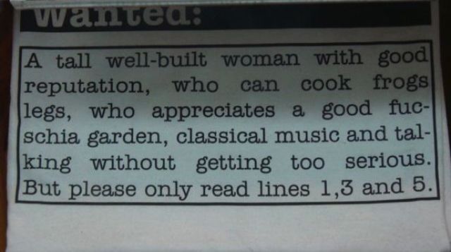 Funny Personal Ads (17 pics)