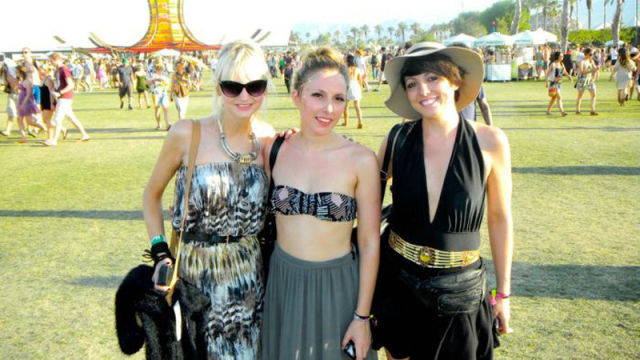 Coachella Music Festival: Half Naked Hot Young White Chicks Dancing