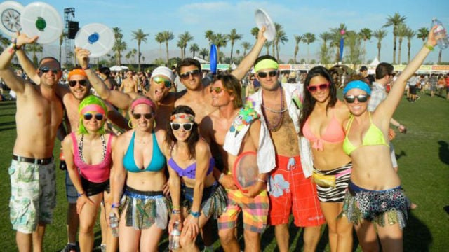 Coachella Music Festival: Half Naked Hot Young White Chicks Dancing