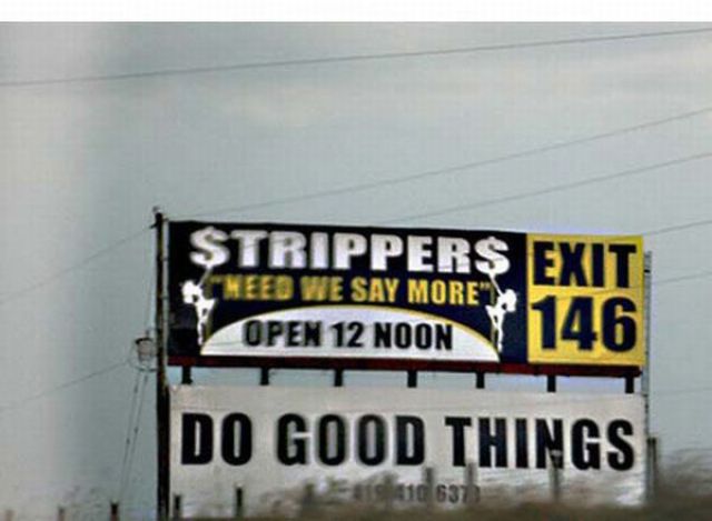 Advertisements in Bad Places