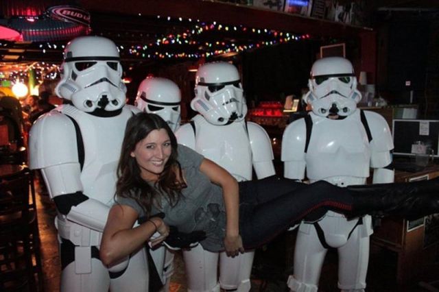 Sexy Girls Posing With Stormtroopers