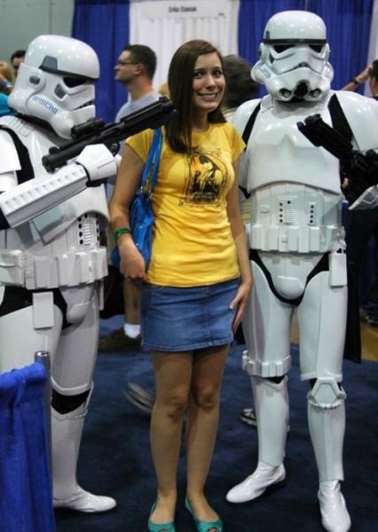 Sexy Girls Posing With Stormtroopers