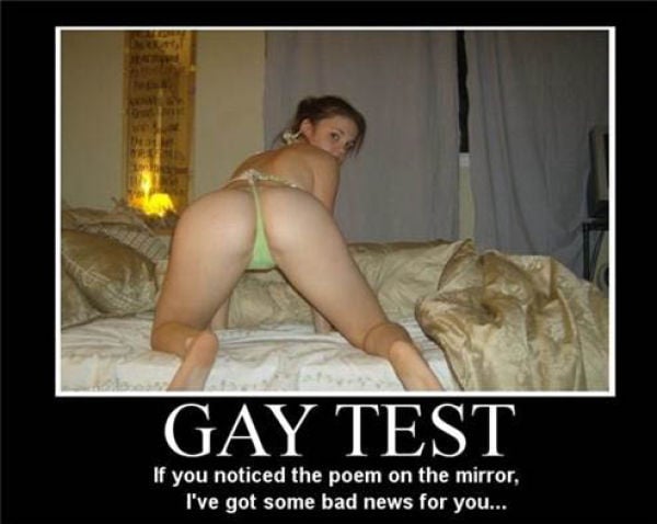 Demotivational Posters Test If You’re Gay