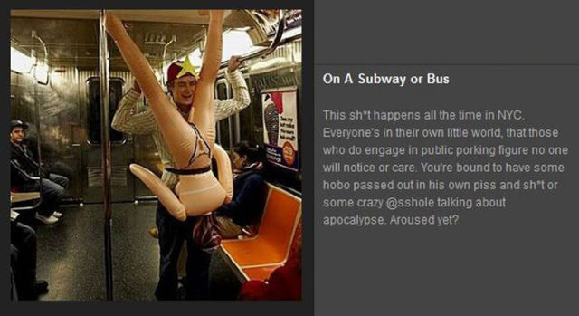 Never Ever Have Sex in These Places