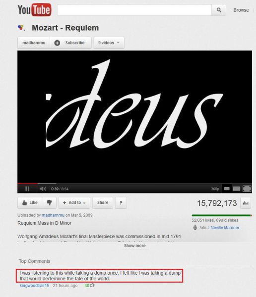 Really Funny YouTube Comments. Part 2