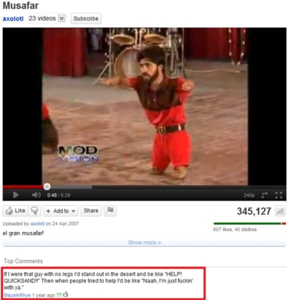 Really Funny YouTube Comments. Part 2