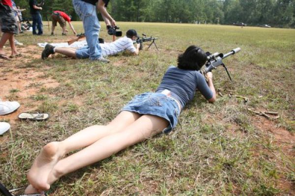 Cute Girls and Guns Go Well Together