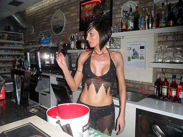 Jealous Wives vs. Busty Italian Barmaid