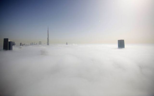 Dubai’s Skyline Through the Blanket of Fog