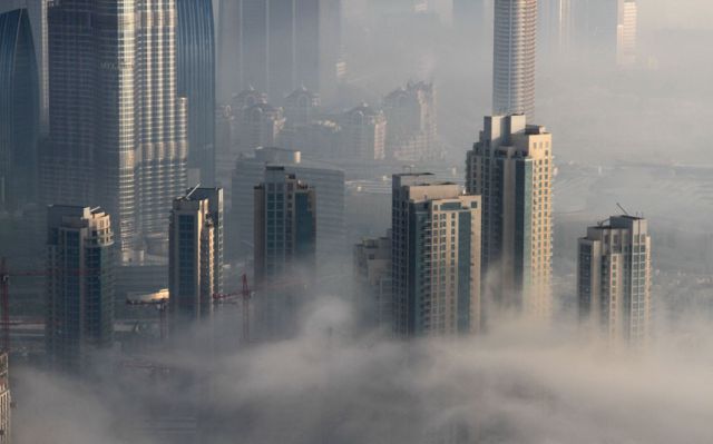 Dubai’s Skyline Through the Blanket of Fog