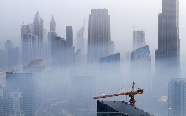 Dubai’s Skyline Through the Blanket of Fog